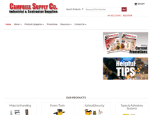 Tablet Screenshot of campbellsupplyco.com